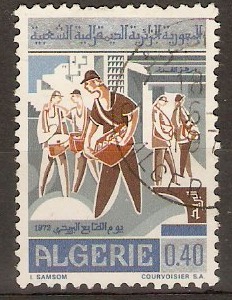 Algeria 1972 40c Stamp Day. SG596.